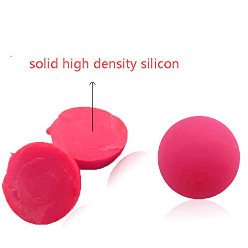 Premium Lacrosse Trigger Point Massage Balls for Myofascial Release, Plantar Fasciitis Foot Roller Therapy, Muscle Knots, Yoga Therapy, Exercise & Recovery (Strawberry) - color: Strawberry