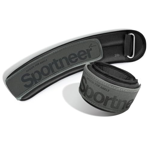 Sportneer Ankle Weights 0.5/1/2/3/5 LBS 1 Pair Wrist Leg Arm Weights - color: Black, size: 2 lb x 2
