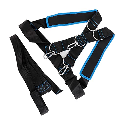 Sled Shoulder Harness Resistance Band Set for Speed Training for Strength Building Black Blue Nylon