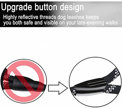 Dog Leash, 6 FT Heavy Duty Dog Leashes with Comfortable Padded Handle,Black - color: Black, size: 6 Feet x 1/2 Inch