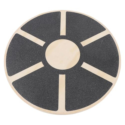 Wooden Balance Board, Anti Slip Stability Trainer for Core Strength Mobility Training with Textured Surface for Adults Youth Home Gym Physical Therapy