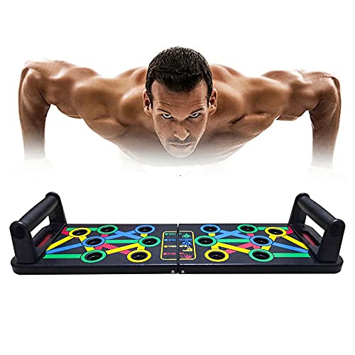 Upgraded Push Up Board:,Portable Home Gym, Strength Training Equipment, Push Up Handles for Perfect Pushups, Home Fitness for Men and Women14 in 1 Push-Up Rack Board Training Sport Workout Fitness Gy