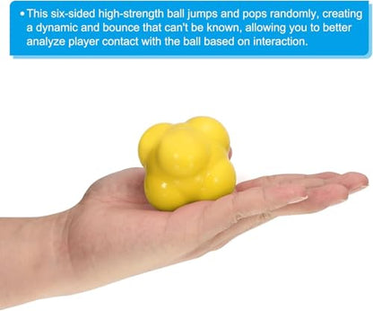 Health and Yoga Rubber Reaction Ball for Improving Agility, Reflexes and Hand-Eye Coordination Skills Pack of 4