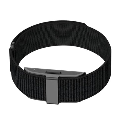 CAMTOVGCA Nylon Loop Compatible with Hume Band, Nylon Replacement Strap, Soft Adjustable Breathable Sport Wristband for Fitness Tracker - color: Black