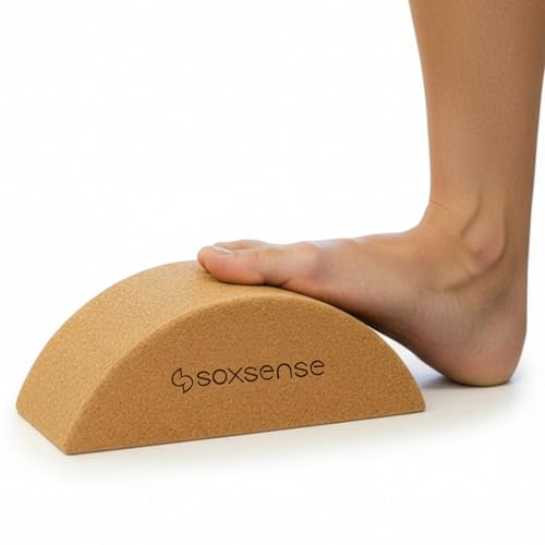 Soxsense Half Moon Recovery Block & Calf Stretching- Improve Balance, Stability & Foot Mobility/Calf Stretcher for Plantar Fasciitis Relief/Yoga & Pilates Balance Trainer