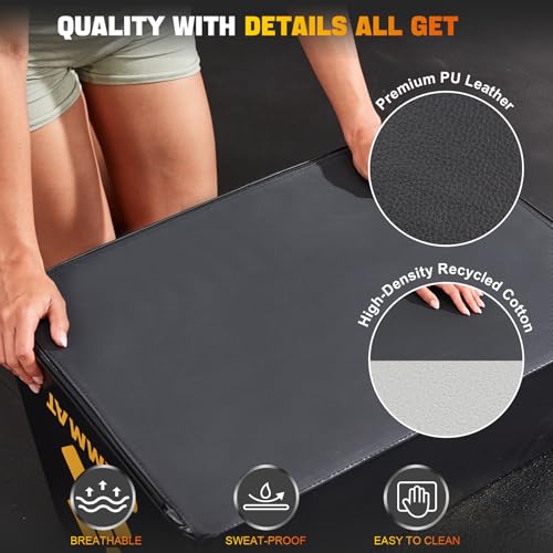 GXMMAT Hip Thrust Bench, Multi-Functional Hip Thrust Machine with Non-Slip Bottom Surface, Hip Thrust Box at Home Gym for Glute Bridge, Push-Ups, Squat, Ab Exercise, and All Body Workout Equipment
