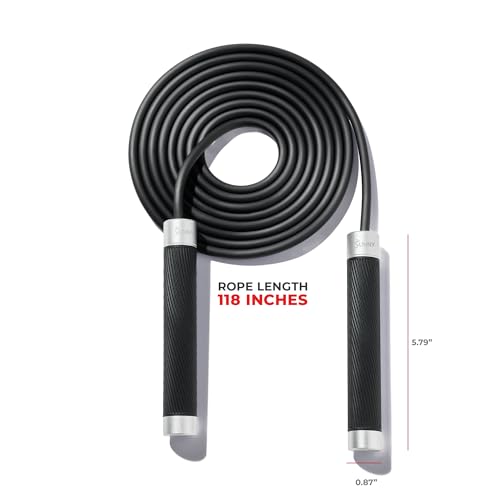 Sunny Health & Fitness Exercise Jump Rope for Fitness, Lightweight & Portable Skipping Rope with Durable Handles & Adjustable Exercise Rope