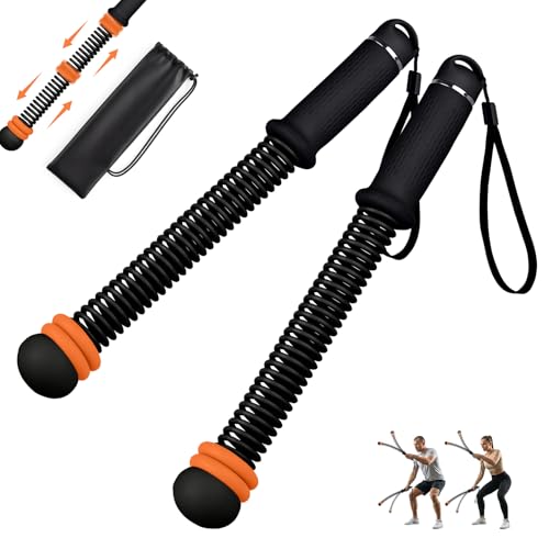 Adjustable Ropeless Battle Ropes for Home Gym for Men & Women, Portable Cordless Battle Ropes, Quiet Exercise Rope with Variable Resistance, Strength & Low-Impact Cardio for HIIT (Black) - color: Black