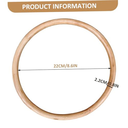 Wing Chun Ring, 8.7 Inch Rattan Ring for Hand Coordination Training - Smooth Wooden Kung Fu Training Tool for Strength