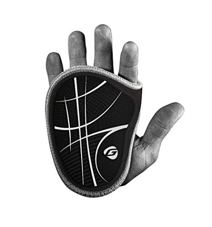 Gripad RX Lifting Grips | The Most Durable Grip Pads Yet | The Alternative to Weight Lifting Gloves, Gym Workouts, WOD, Weightlifting | Neoprene Hand Grips | Flexible Rubber Palm - color: Black / White