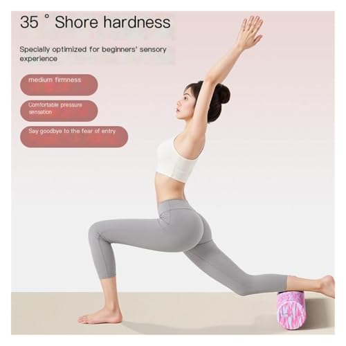 EVA Foam Roller - Beginner-Friendly Solid Textured Massage Roller for Muscle Relaxation, Back Rolling & Fascia Release - Yoga Fitness Tool(Cyan Green,Large) - color: Cyan Green, size: Large