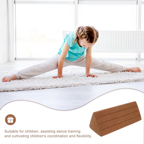 Triangle Cork Yoga Blocks Set, Non-Slip High Density Exercise Bricks for Pilates and Fitness, Lightweight Support Blocks for Stretching, Balance, and Movement Practice