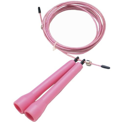 DA VINCI Ultra Speed 10 Ft Adjustable Cable Jump Rope, Super Fast for Double Unders - color: Pink