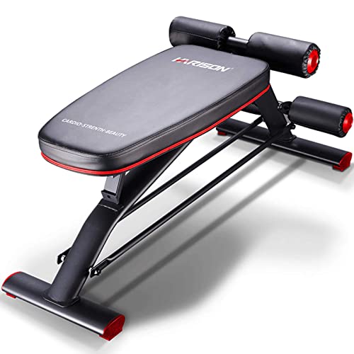 Compact Weight Bench with Dumbbel Rack Flat Incline Sit up Bench for Home Gym Workout