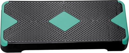ZENY 26.5 inch Aerobic Step Platform with 4 Step Risers, Height Adjustable Exercise Stepper for Home Gym Workouts, 400 lbs Capacity - color: Green
