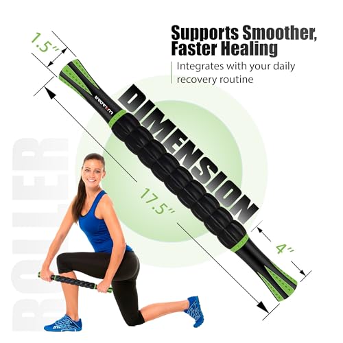 Post Liposuction Massager Stick, Lymphatic Drainage Massager, Post Lipo Surgery, Quality Material, Ridges & Grooves, Post-Op Recovery, Leg Cramps, Ideal Liposuction Recovery Supplies, Luxadar (Green)