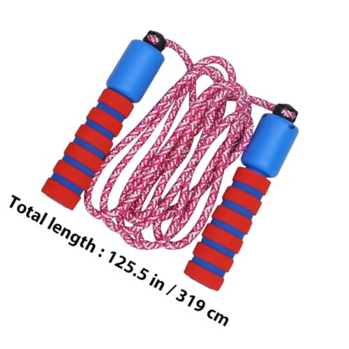 Happyyami 2pcs Counting Jump Rope, Electronic Skipping Rope with Digital Counter, Cotton Braided Design in Purple/pink and Red/blue, Interactive Fitness for Workout and Play