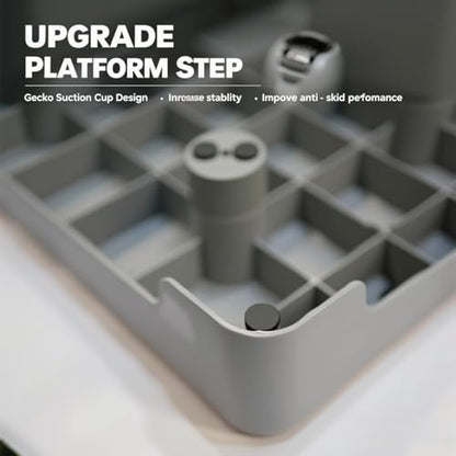 Magalobox One Step Stool, Safety Step Platform for Senior ＆ Adults,Non-Slip Small Step Platform for Stair, Car, Bed, Chair, Shower, Bathtub, Outdoor, 3.5 Inch High Rise Stairs 440 Lbs Capacity