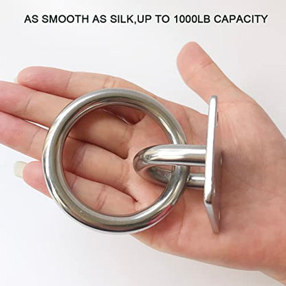 Ceiling Hooks Ceiling Wall Mount Hook Heavy Duty 1000LB Dog Anchor Pad Eye Plate 304 Stainless Steel for Yoga Swings Hammocks Training Straps Punching Bags Hanging - size: Ceiling Hook - 8MM