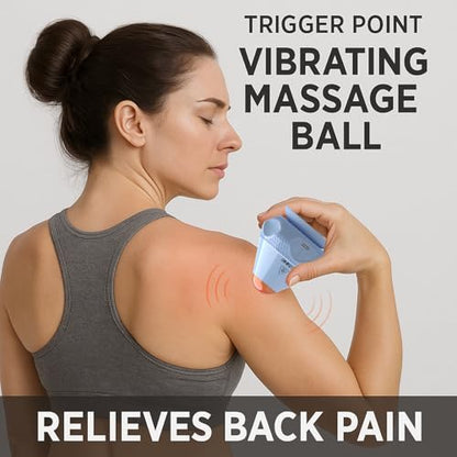 VibeHeat Mini – Heated Vibrating Massage Ball with Suction Base, 2 Heat & 2 Vibration Modes, Deep Tissue Trigger Point Massager for Back, Neck, Feet, Muscle Relief
