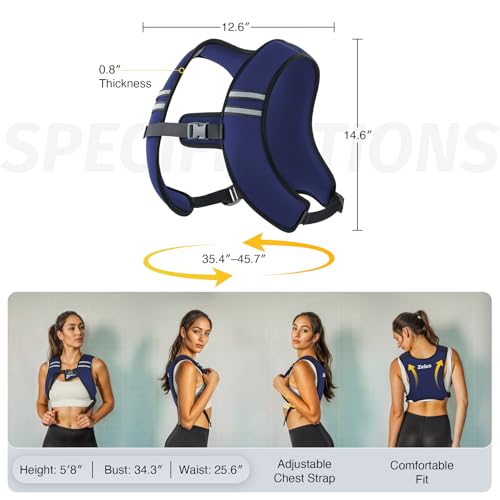 Zelus Weighted Vest for Women Men, Washable Z-Fit Weighted Vest 5/10/15lb - color: Deep Blue, size: 15 LB