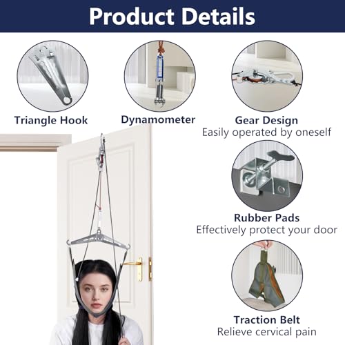 Portable Neck/Cervical Stretcher for Cervical Traction - Adjustable Device Relieves Neck Pain, Improves Posture & Spinal Decompression at Home