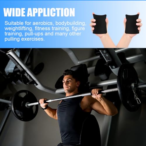 12 Pcs Gym Grip Pads for Weight Lifting Workout, Lifting Grips, Hand Pads, Adjustable Neoprene Padded for Men Women Fitness Strength Training