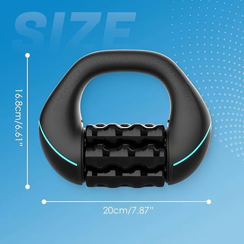 Electric Handheld Rolling Massager - Percussive Massager, Targeting Knots with Precision Deeply Relieve Muscle Soreness, Improve Blood Circulation, 3-Speed Spin for Back, Shoulders, Legs. (Black)