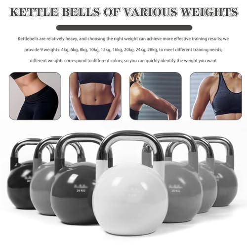 Kettlebell Weights for Women Men's Muscle Training Kettle Bells, Professional Gym Dumbbell, Squat/Swing/Lunge, Beginner Sports Equipment(Grey-10kg) - color: Grey-10kg