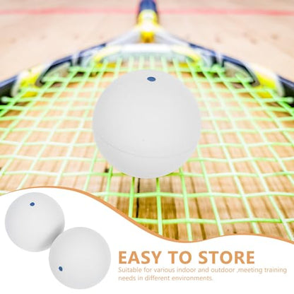 VICASKY 2pcs Single Dot Rubber Elastic Squash Training Balls for Beginners, Hand-Eye Coordination Reaction Trainer, High Bounce Practice Equipment for Squash Sports