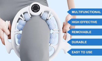 KESHWELL Cellulite Massage Roller,Muscle Massage Roller, Cellulite Remove Massager,Manual Massage Stick with Detachable Rollers for Leg,Neck,Back, Arm,Thigh.Blue