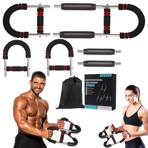 Twister Arm Trainer,Adjustable Resistance Bar for Full Body Workout, Arm Strengthener for Men & Women, Fitness Equipment for Strength Training - style: RED-70-160Lbs