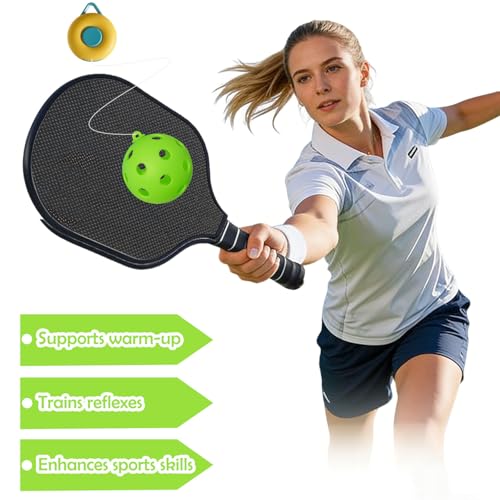 Pickleball Rebound Trainer – Continuous Bounce for Solo Indoor & Outdoor Practice | Boost Reaction Time & Hand-Eye Coordination | Noise-Free Door Frame Set,Ideal Gift for Beginners to Pros