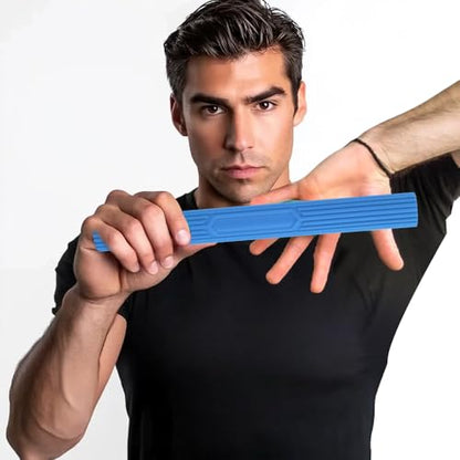 Inspack Flex Tennis Elbow Therapy Bar, Flexbar Treatment, Grip Strength Trainer, Therabars Flex Bars Physical Tendonitis, Wrist, Pain Relief, Forearm Strengthener Hand Exercise, Resistance Twist 25lb 15lb 10lb - color: Blue_25LB