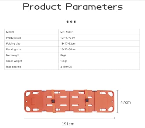 Foldable Spine Board Stretcher - 4-Fold Design | Emergency Rescue & Trauma Immobilization for Hospitals & Ambulance Spine Board Stretcher