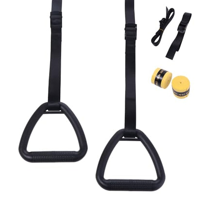 Gymnastic Rings Adjustable Strap Non-Slip Strength Training Ring Home Exercise Pull-up Handle Rings Gym Accessories(1M)