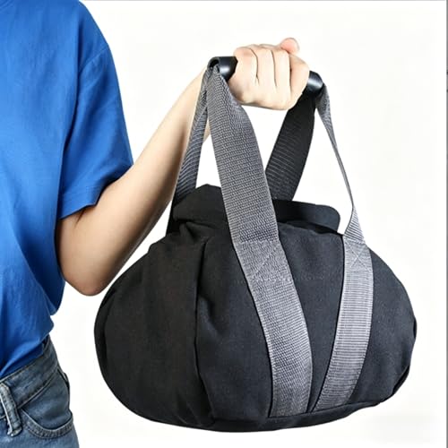 Workout Sandbags for Fitness, Adjustable Weight Training Sand Bag with Ergonomic Handles, Heavy Duty Canvas Sandbag for Home Gym Outdoor Full Body Strength Exercise.