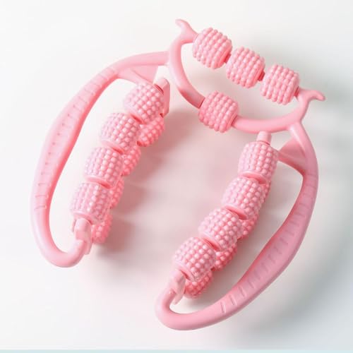 Muscle Roller Tool with 20 Wheels for Legs and Arms, Pink