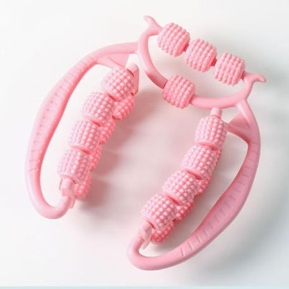 Muscle Roller Tool with 20 Wheels for Legs and Arms, Pink