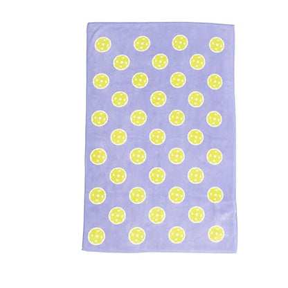 Pickleball Towel – Microfiber Sports Towel with Pickleball Pattern – Quick-Dry Sweat Towel for Pickleball Players, Accessories & Gifts (Periwinkle Pickleball Balls) - color: Periwinkle Pickleball Balls