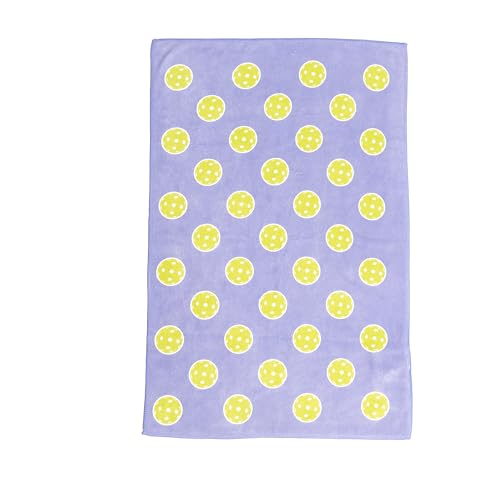 Pickleball Towel – Microfiber Sports Towel with Pickleball Pattern – Quick-Dry Sweat Towel for Pickleball Players, Accessories & Gifts (Periwinkle Pickleball Balls) - color: Periwinkle Pickleball Balls