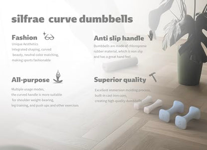 Dumbbell Set of 2 Neoprene Dumbbell Anti-Slip Hand Weights