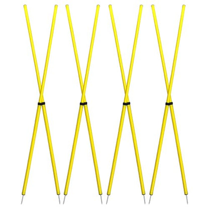 BlueDot Trading Soccer Agility Poles | Telescopic, Fixed & Collapsible Options (4, 6, 8 Piece Sets) Speed Training Poles for Agility Drills, Outdoor Games, Football & Sport Training Equipment - size: 8, style: Adjustable