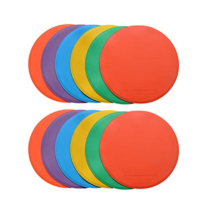 10inch Spot Markers 12pcs Floor Flat Field Cones for Sports Speed Agility Training