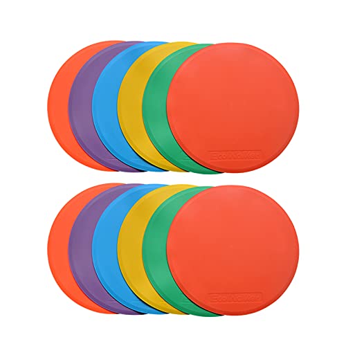 10inch Spot Markers 12pcs Floor Flat Field Cones for Sports Speed Agility Training