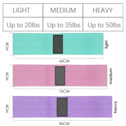 DARCON Resistance Bands Set - Exercise Bands with Non-Slip Design for HIPS & Glutes, 3 Levels Workout Bands for Women and Men