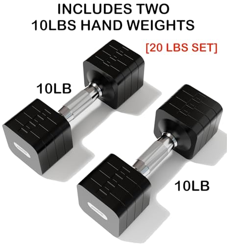 Adjustable Dumbbell Set for Women Men 7.5LB/10LB/15LB/20LB/25LB Each - color: Black, style: 10LB Each [20 LBS Total]