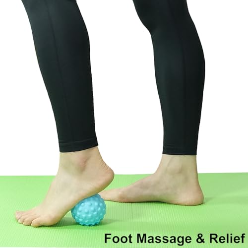 Firm Foam Massage Ball for Deep Tissue and Myofascial Release. 2.9″ High-Density Hard Fascia Ball for Muscle Knots, Recovery, Trigger Point Therapy, Pain Relief, Foot Plantar Fasciitis. (Blue)