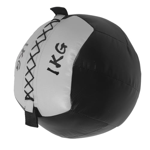 Soft Balls, Weighted Wall Ball 2.2lb 1KG PU Leather Fitness Weight Ball for Strength Stretch Training