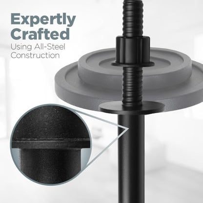 LoGest Wrist Strengthener, Forearm Exerciser - Option of Standard Plate 1 Inch or Olympic Plate 2 Inch With a Collar Hand Developer Arm Grip Workout Strength Trainer for Starter and Pro - Workout Equipment Home Gym Forearm Strengthener